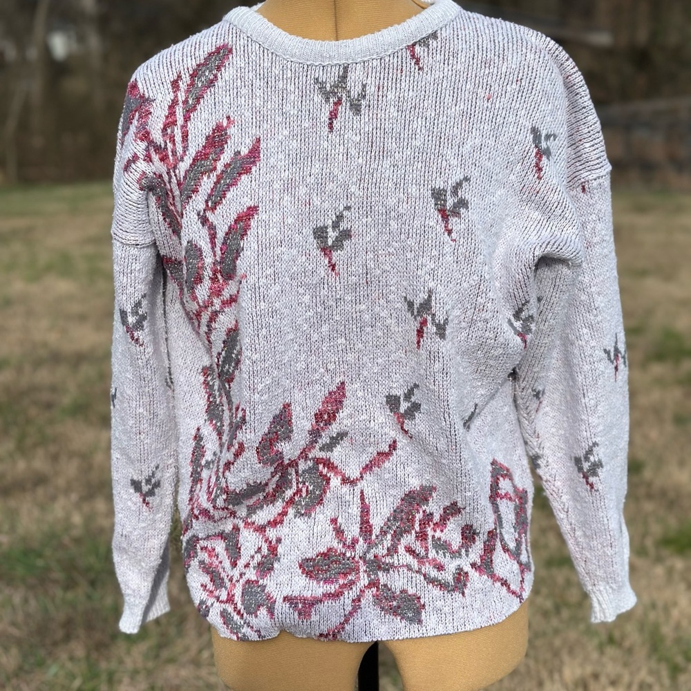 Vintage Yarnworks sweater. Cropped. Sparkle. Granny sweater